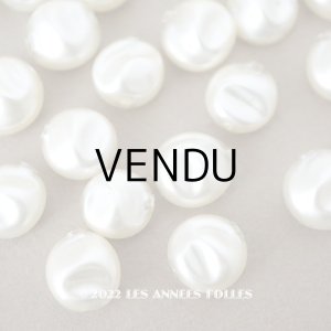 画像: アンティーク スフレビーズ パール加工  オフホワイト　10〜13mm 約60ピース 吹きガラス製 ビーズ