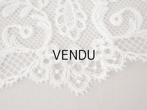 画像6: 19世紀末 アンティーク  手編みのボビンレース 幅広18.8cm アプリカシオン・アングルテール  (6)