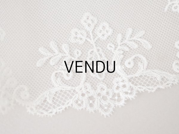 画像4: 19世紀末 アンティーク  手編みのボビンレース 幅広18.8cm アプリカシオン・アングルテール  (4)