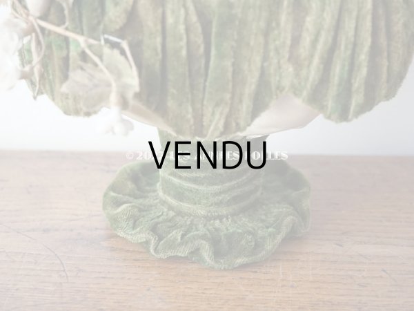 画像6: 【12周年セール対象外】1900年頃 アンティーク  グローブ・ド・マリエのパニエ型クッション  ワックスフラワーのティアラ＆ブートニア付き (6)