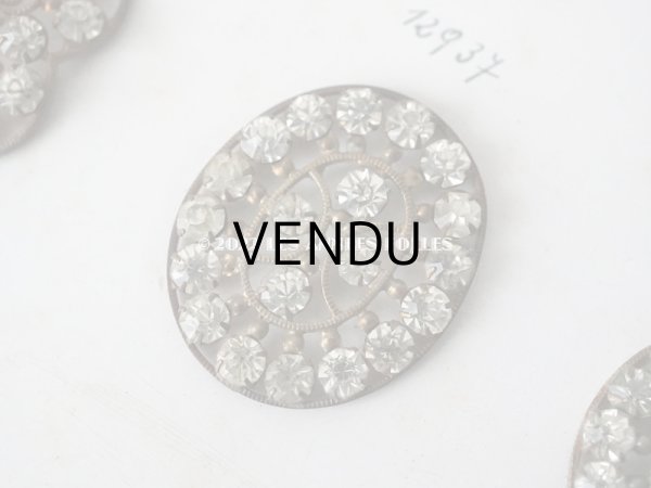 画像5: 【12周年セール対象外】1920年代　アンティーク  サンプラー ラインストーンの大きなボタン (5)