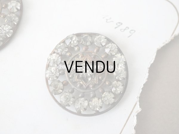 画像6: 【12周年セール対象外】1920年代　アンティーク  サンプラー ラインストーンの大きなボタン (6)