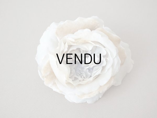 画像3: 【12周年セール対象外】アンティーク　薔薇の布花 2点セット パウダーブルー (3)