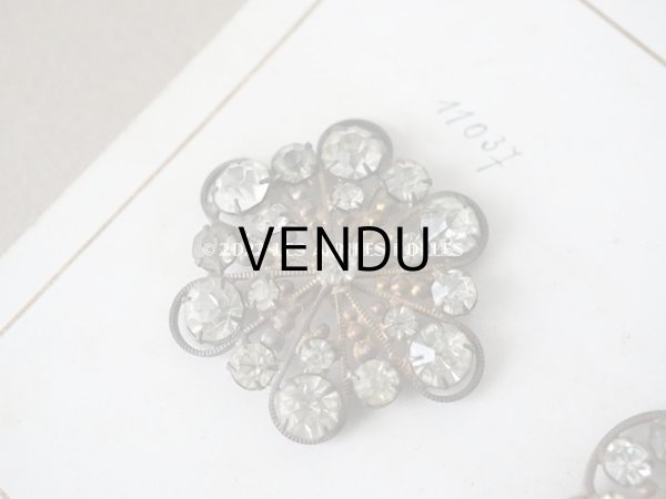 画像3: 【12周年セール対象外】1920年代　アンティーク  サンプラー ラインストーンの大きなボタン (3)