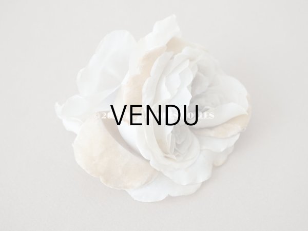 画像5: 【12周年セール対象外】アンティーク　薔薇の布花 2点セット パウダーブルー (5)