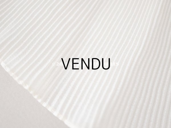 画像5: 【12周年セール対象外】アンティーク 幅広 プリーツリボン エクリュ  65cm  幅8cm (5)