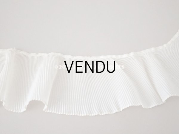 画像7: 【12周年セール対象外】アンティーク 幅広 プリーツリボン エクリュ  65cm  幅8cm (7)