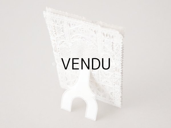 画像6: 【12周年セール対象外】19世紀末 アンティーク  初聖体の立体カニヴェ 教会のフレーム ポップアップ クロモ シルバー (6)