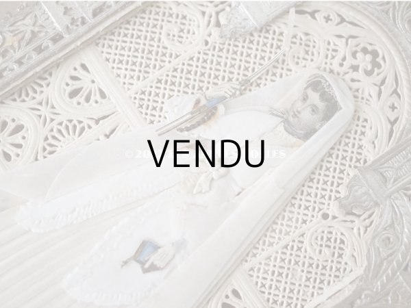 画像4: 【12周年セール対象外】19世紀末 アンティーク  初聖体の立体カニヴェ 教会のフレーム ポップアップ クロモ シルバー (4)