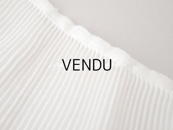 画像4: 【12周年セール対象外】アンティーク 幅広 プリーツリボン エクリュ  65cm  幅8cm (4)