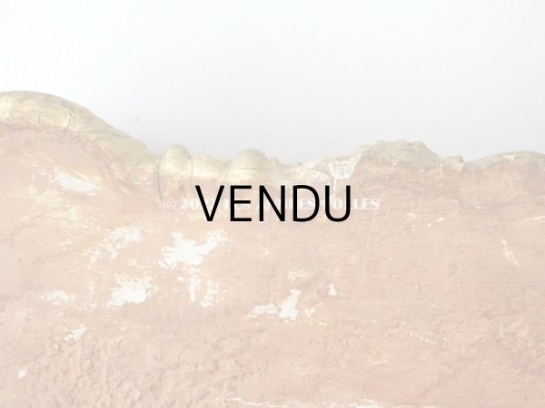 画像9: 【12周年セール対象外】19世紀末 アンティーク ロカイユ装飾の台座 ブラウンのベルベット　 (9)