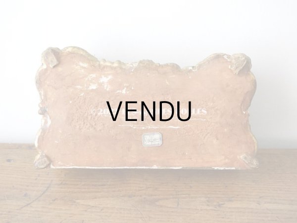 画像6: 【12周年セール対象外】19世紀末 アンティーク ロカイユ装飾の台座 ブラウンのベルベット　 (6)