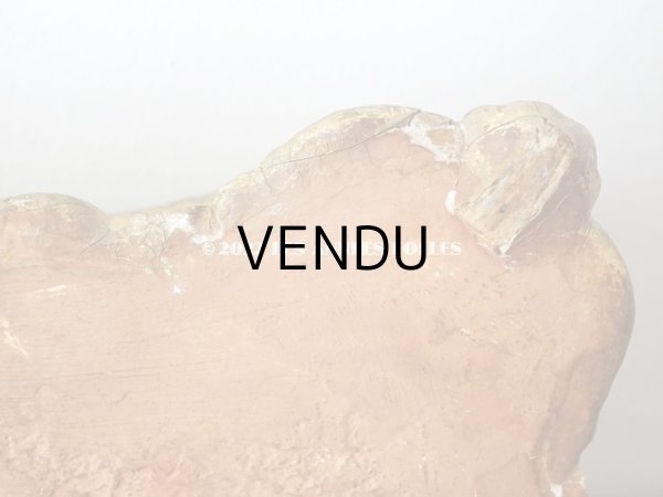 画像8: 【12周年セール対象外】19世紀末 アンティーク ロカイユ装飾の台座 ブラウンのベルベット　 (8)