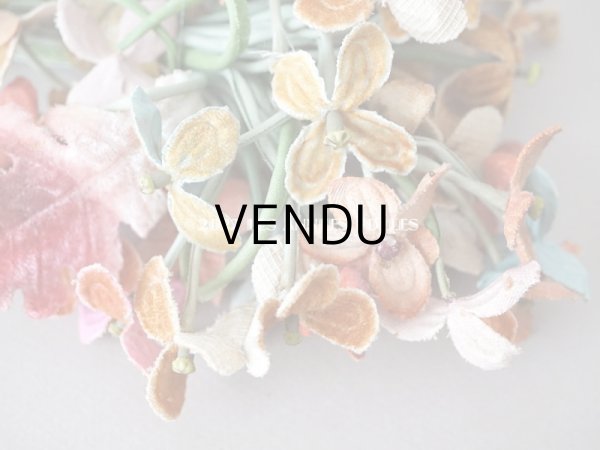 画像5: 【12周年セール対象外】アンティーク  シルクベルベットの布花 大きなブーケ (5)