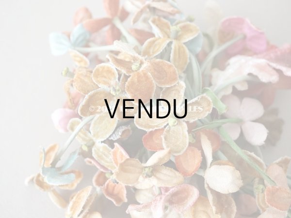 画像3: 【12周年セール対象外】アンティーク  シルクベルベットの布花 大きなブーケ (3)