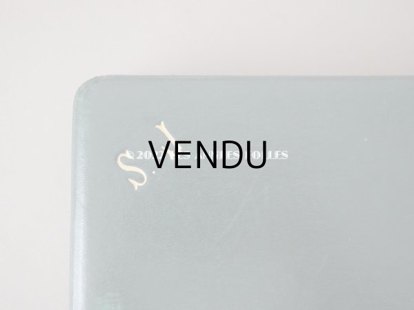 画像7: 【12周年セール対象外】アンティーク 本革製 イニシャル入り S.J. 大きなジュエリーボックス  ダークグリーン (7)