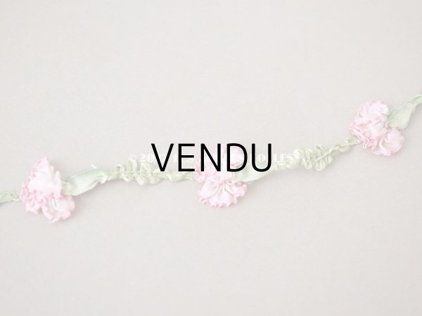 画像2: アンティーク 大きな薔薇のロココトリム ピンク (2)