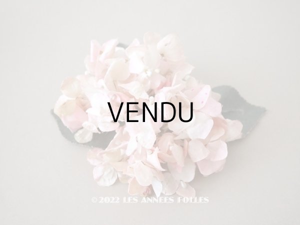 画像1: 【12周年セール対象外】アンティーク 紫陽花の布花　淡いピンク (1)