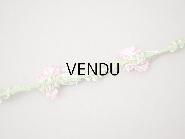 画像5: アンティーク 大きな薔薇のロココトリム ピンク (5)