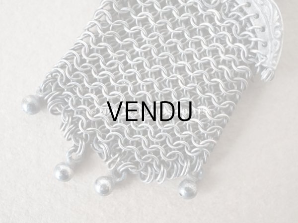 画像4: 【12周年セール対象外】1900年代 アンティーク ドール用 極小 メタルメッシュのコインケース コインパース シルバー製 (4)