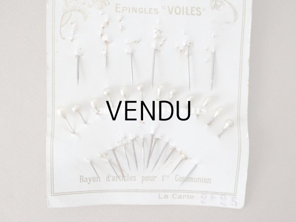 画像5: 【12周年セール対象外】 アンティーク パールのエパングル コミュニオンのヴェール EPINGLES "VIOLE" POUR 1er COMMUNION - A LA SAMARITAINE - (5)