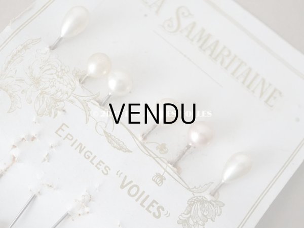 画像3: 【12周年セール対象外】 アンティーク パールのエパングル コミュニオンのヴェール EPINGLES "VIOLE" POUR 1er COMMUNION - A LA SAMARITAINE - (3)