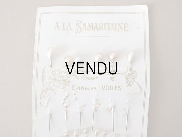 画像4: 【12周年セール対象外】 アンティーク パールのエパングル コミュニオンのヴェール EPINGLES "VIOLE" POUR 1er COMMUNION - A LA SAMARITAINE - (4)