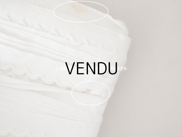 画像6: 【12周年セール対象外】アンティーク　スカラップレース コットン製　 幅1.3cm  25〜30m巻き (6)