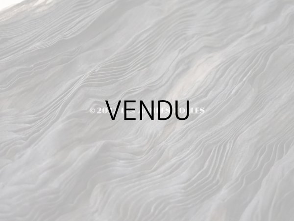 画像8: 19世末 アンティーク 未使用 黒のシルクオーガンジーのドレスの裾 約2〜3m 55cm幅 (8)