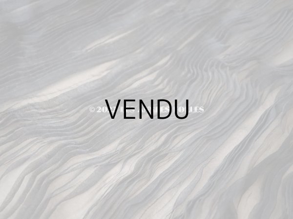 画像9: 19世末 アンティーク 未使用 黒のシルクオーガンジーのドレスの裾 約2〜3m 55cm幅 (9)