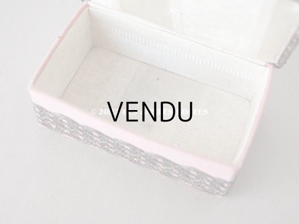 画像12: アンティーク　シルク製 ロココトリム付 オールドローズ色のボックス (12)