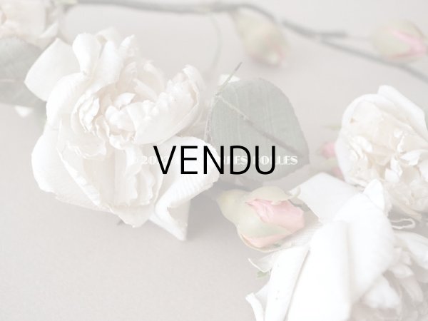 画像4:  アンティーク 薔薇の布花 蕾付き ホワイト＆パウダーピンク (4)