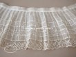 画像4: 1900年代 アンティーク 幅広 ドレスの裾  プリーツ入り レース付 1m 幅19cm　コットンオーガンジー (4)