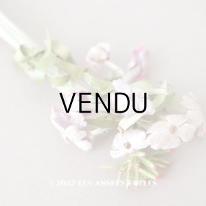 画像: アンティーク  ベルベットの小さな布花 薄紫＆淡いピンク
