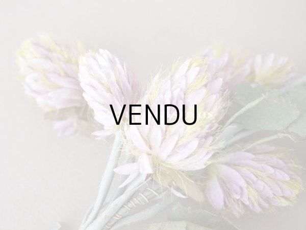 画像7: アンティーク  ムラサキツメクサの布花 シロツメクサ 白詰草 (7)