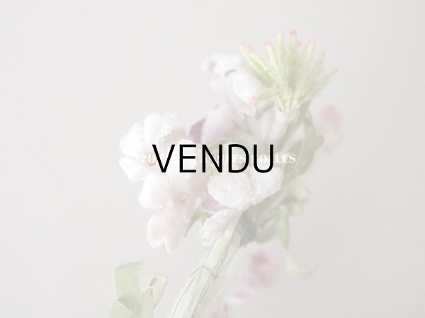 画像8: アンティーク  ベルベットの小さな布花 薄紫＆淡いピンク (8)