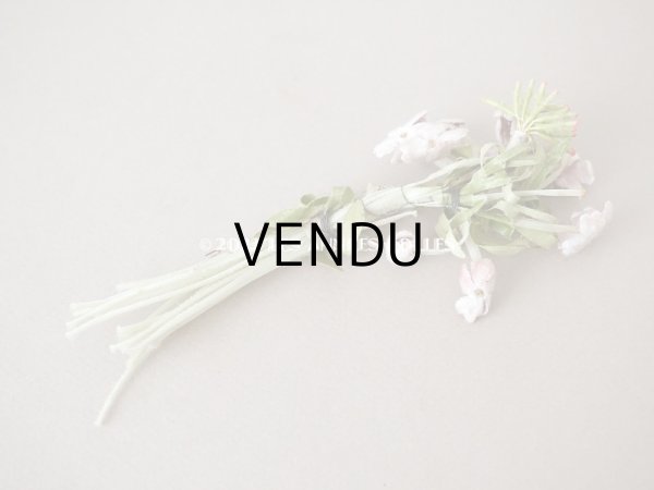 画像3: アンティーク  ベルベットの小さな布花 薄紫＆淡いピンク (3)