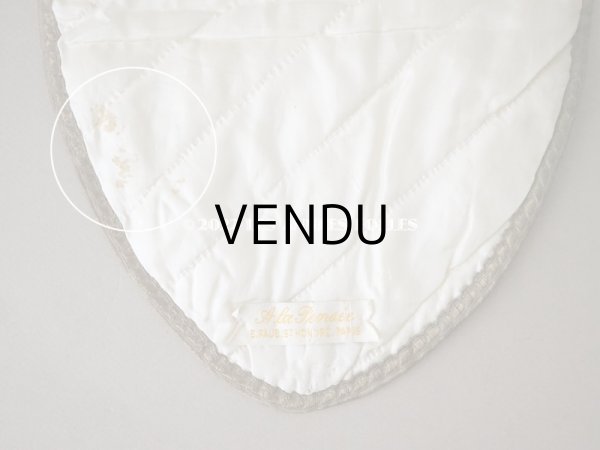 画像14: アンティーク シルク製 ハンキーケース ロココトリム＆レース　グレイッシュブルー ハンカチ用ポシェット - A LA PENSEE PARIS - (14)