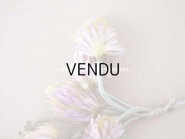 画像5: アンティーク  ムラサキツメクサの布花 シロツメクサ 白詰草 (5)