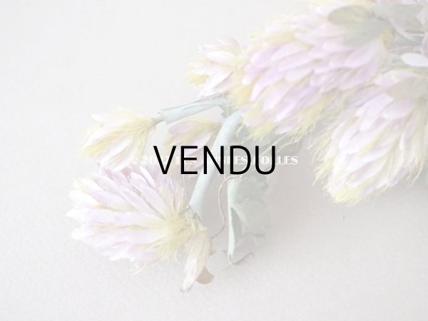 画像3: アンティーク  ムラサキツメクサの布花 シロツメクサ 白詰草 (3)