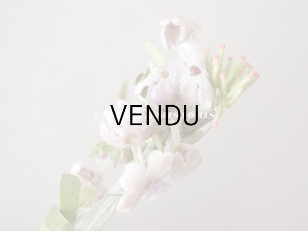 画像7: アンティーク  ベルベットの小さな布花 薄紫＆淡いピンク (7)