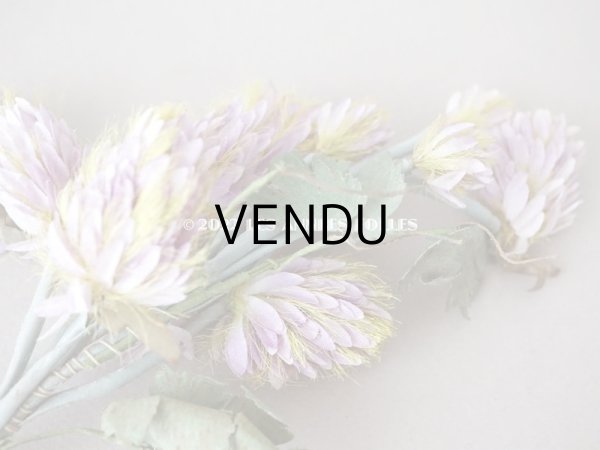 画像8: アンティーク  ムラサキツメクサの布花 シロツメクサ 白詰草 (8)