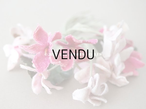 画像10: アンティーク ピンクの菫の布花  ベルベット　 (10)