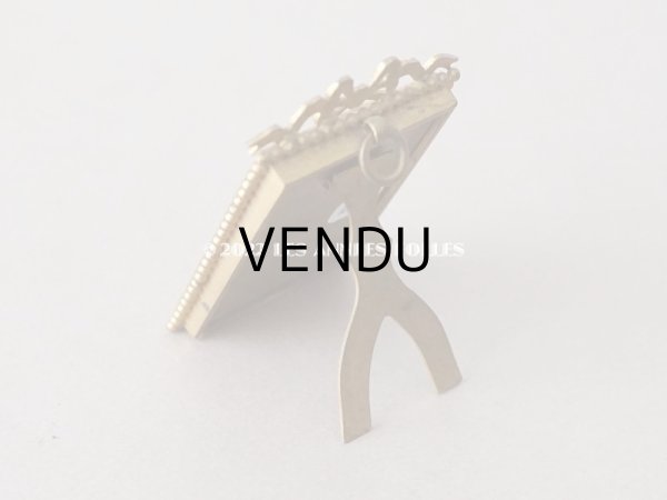 画像5: アンティーク とても小さなフォトフレーム  リボンモチーフ付き (5)