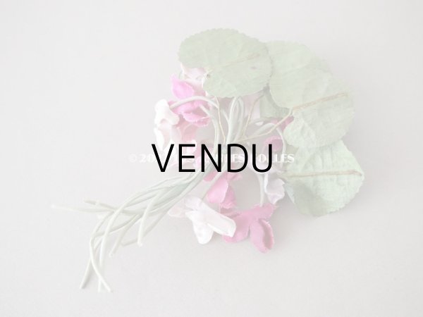 画像3: アンティーク ピンクの菫の布花  ベルベット　 (3)