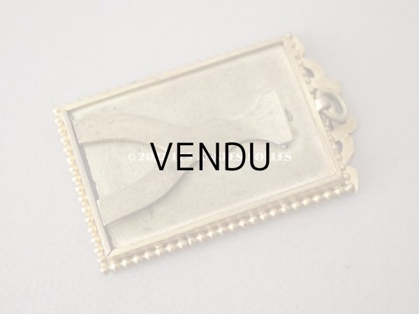 画像6: アンティーク とても小さなフォトフレーム  リボンモチーフ付き (6)