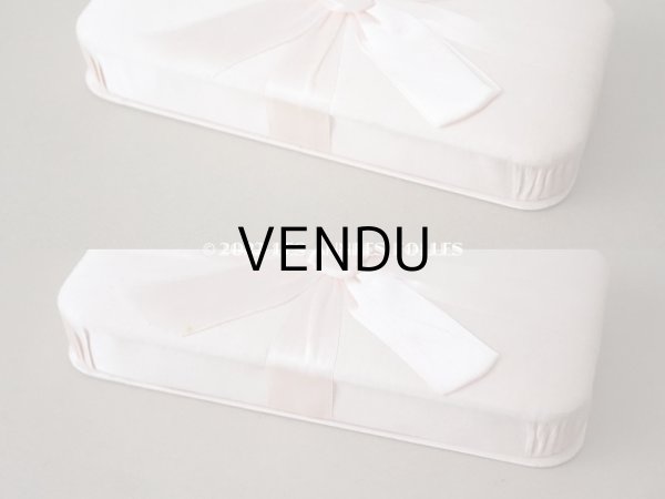 画像6: アンティーク シルク製 リボンが結ばれた バテムのお菓子箱 パウダーピンク (6)