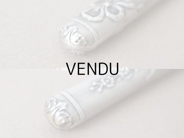 画像10: 1900年代 アンティーク シルバー製 リボン＆薔薇のガーランド ソーイングセット 裁縫道具 (10)