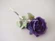 画像2: 1900年代 アンティーク　薔薇の布花 紫 (2)