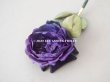 画像3: 1900年代 アンティーク　薔薇の布花 紫 (3)